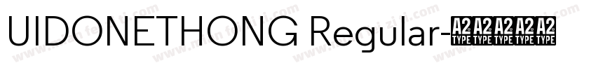 UIDONETHONG Regular字体转换